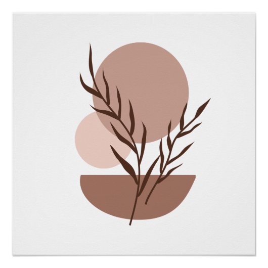 Earthy Modern Botanic Boho Poster (Vorderseite)
