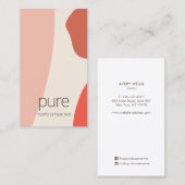 Earthy Modern Terracotta - Abstrakte Formen Visitenkarte (Vorne/Hinten)