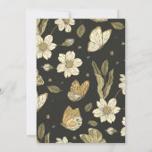 Earthy Moody Girls Baby Shower Einladung (Rückseite)