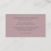 Earthy Mute Bio farbenfrohe Moderne kreativ Visitenkarte (Rückseite)