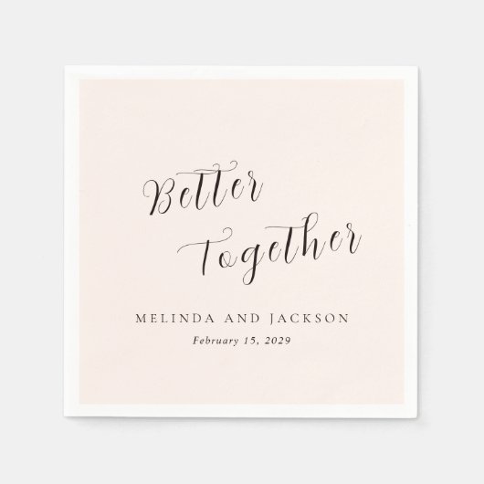 Earthy Neutral Modern Wedding Serviette (Vorderseite)