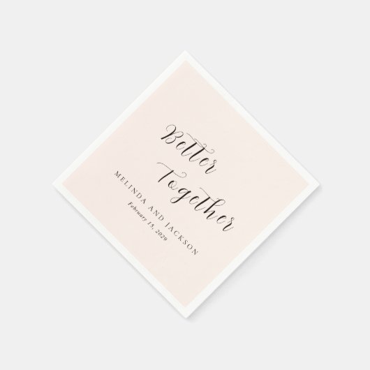 Earthy Neutral Modern Wedding Serviette (Ecke)