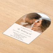 Earthy Neutral Photo Modern Wedding Acryleinladungen (Ablage )