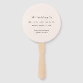 Earthy Neutral Photo Modern Wedding Fächer (Vorderseite)