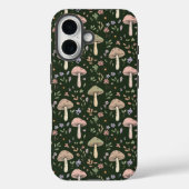 Earthy Olive Green Fungi Seamless Pattern Boho Case-Mate iPhone Hülle (Rückseite)