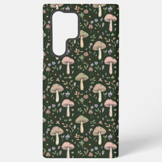 Earthy Olive Green Fungi Seamless Pattern Rustic Samsung Galaxy Hülle