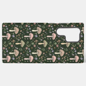 Earthy Olive Green Fungi Seamless Pattern Rustic Samsung Galaxy Hülle (Rückseite (Horizontal))