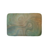 Earthy Olive Strata | Green und Gold Ink Agate Badematte (Vorderseite)