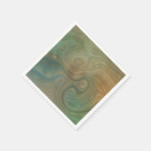 Earthy Olive Strata | Green und Gold Ink Agate Serviette (Ecke)