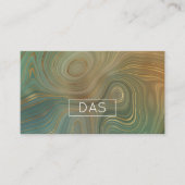Earthy Olive Strata | Green und Gold Tinte Custom Visitenkarte (Vorderseite)