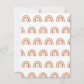 Earthy Pastel Boho Rainbow Personalisiert Statione Mitteilungskarte (Rückseite)