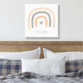Earthy pastel Rainbow Kinderzimmer art Leinwanddruck (Insitu (Schlafzimmer))