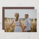 Earthy Plum Save the Date Monogram Overlay-Foto (Vorne/Hinten)