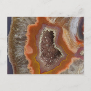 Earthy Quartz Crystal Druzy Postkarte