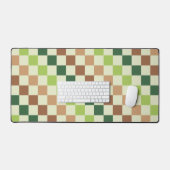 Earthy rainbow diagonal checkerboard pattern schreibtischunterlage (Tastatur & Maus)