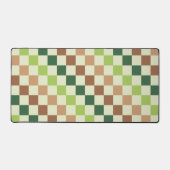 Earthy rainbow diagonal checkerboard pattern schreibtischunterlage (Vorderseite)