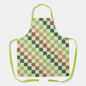 Earthy rainbow diagonal checkerboard pattern schürze (Vorderseite)