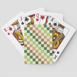 Earthy rainbow diagonal checkerboard pattern spielkarten