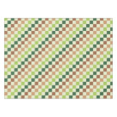 Earthy rainbow diagonal checkerboard pattern tischdecke (Vorderseite (Horizontal))