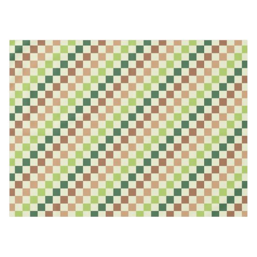 Earthy rainbow diagonal checkerboard pattern tischdecke (Vorderseite (Horizontal))