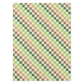 Earthy rainbow diagonal checkerboard pattern tischdecke (Vorderseite)