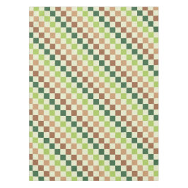 Earthy rainbow diagonal checkerboard pattern tischdecke
