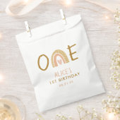 Earthy Rainbow Girl 1st Birthday Favor Bag Geschenktütchen (Ausgeschnitten)