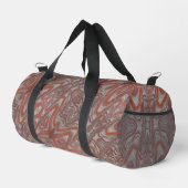 Earthy Red and Gray Boho Chic Natural Abstrakt Duffle Bag (Rechte Ecke)