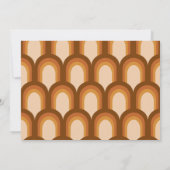 Earthy Retro 70er Geometric Groovy Hochzeit im Her Save The Date (Rückseite)