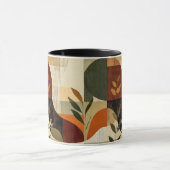Earthy Retro - Custom Nature Inspiriert Abtract Tasse (Zentrum)