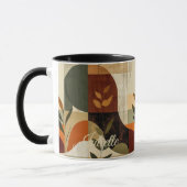 Earthy Retro - Custom Nature Inspiriert Abtract Tasse (Links)