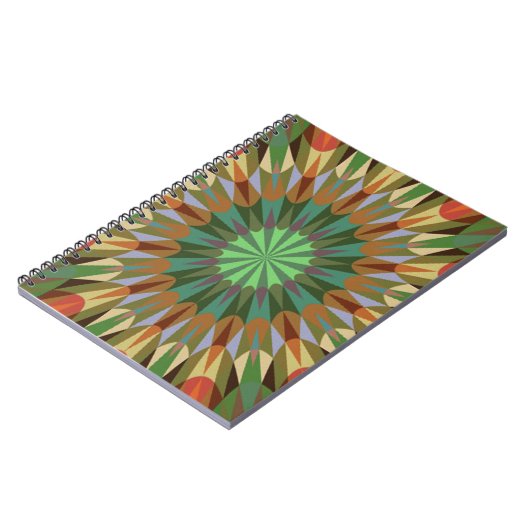 Earthy Retro Geometry Notizblock (Linke Seite)