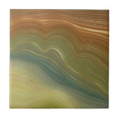 Earthy Retro Strata | Vintages neutrales Tone-Agat Fliese (Vorderseite)