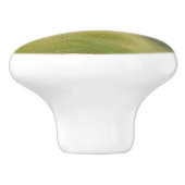 Earthy Retro Strata | Vintages neutrales Tone-Agat Keramikknauf (Seitenansicht)