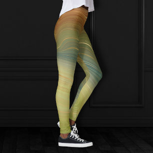 Earthy Retro Strata Vintages neutrales Tone-Agat Leggings
