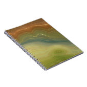 Earthy Retro Strata | Vintages neutrales Tone-Agat Notizblock (Rechte Seite)