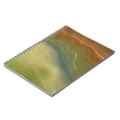 Earthy Retro Strata | Vintages neutrales Tone-Agat Notizblock (Linke Seite)