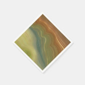 Earthy Retro Strata | Vintages neutrales Tone-Agat Serviette (Ecke)