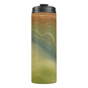 Earthy Retro Strata   Vintages neutrales Tone-Agat Thermosbecher