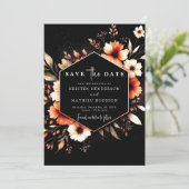 Earthy Romantic Terracotta Wedge Save The Date (Stehend Vorderseite)