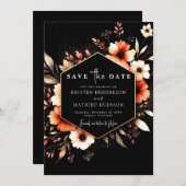 Earthy Romantic Terracotta Wedge Save The Date (Vorne/Hinten)