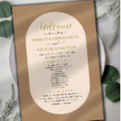 Earthy Script Calligraphy Wedding Program
