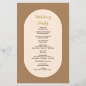 Earthy Script Calligraphy Wedding Program (Rückseite)