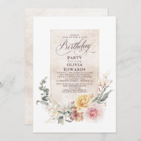 Earthy Shade Blume Boho Elegant Birthday Party