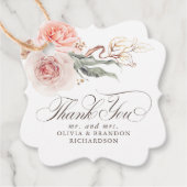 Earthy Shade Blume Elegant Boho Vielen Dank Geschenkanhänger (Vorderseite)