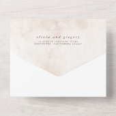 Earthy Shade Blume Elegant Boho Wedding All In One Einladung (Rückseite)
