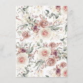 Earthy Shade Blume Elegant Boho Wedding Details Begleitkarte (Rückseite)