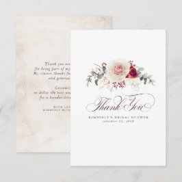 Earthy Shade Blume Elegant Little Vielen Dank Dankeskarte