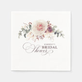 Earthy Shade Blume Elegante Boho Jedes Party Serviette (Vorderseite)