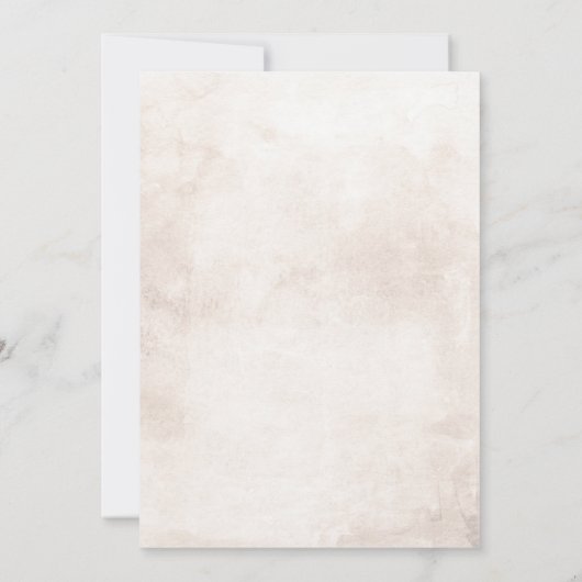 Earthy Shades Blume Boho Elegant Wedding Einladung (Rückseite)